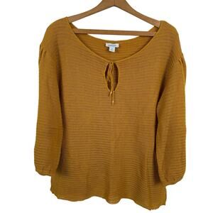 Sundance Women Loose Knit Sweater Size Medium Mustard Boho Hippie Western Travel